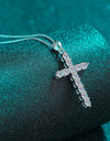 Moissanite Cross Pendant Chain Necklace