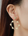 Star Zircon Heart-Shaped Earrings