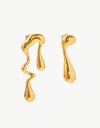 18K Gold Plated Geometric Mismatched Earrings