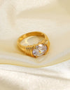 18K Gold Plated Zircon Ring