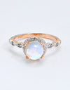 Round Moonstone Ring