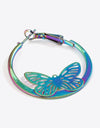 Multicolored Butterfly Huggie Earrings