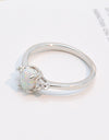 Contrast 925 Sterling Silver Opal Ring