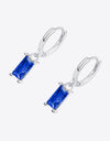 Retro 925 Sterling Silver Cubic Zirconia Drop Earrings