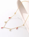 18K Gold Plated Multi-Charm Chain Necklace