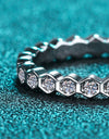 Moissanite 925 Sterling Silver Eternity Ring