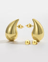 Big Size Water Drop Brass Earrings