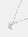 Butterfly Pendant Copper 14K Gold-Plated Necklace