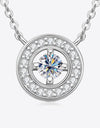 925 Sterling Silver Moissanite Geometric Pendant Necklace