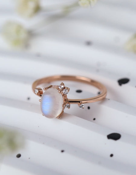 High Quality Natural Moonstone 925 Sterling Silver Ring