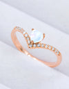 Moonstone Heart-Shaped Ring