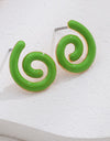 Bright Color Copper Earrings