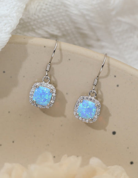 Opal Square Drop Earrings