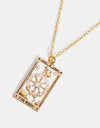 Tarot Card Pendant Stainless Steel Necklace