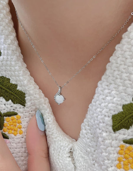 Sweet Beginnings Opal Pendant Necklace