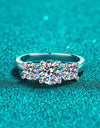 Stylish 925 Sterling Silver Moissanite Ring