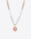 Heart Pendant Beaded Necklace