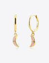 Zircon Moon Drop Huggie Earrings