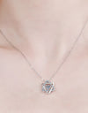 Moissanite Rhodium-Plated Chain-Link Necklace