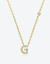 G To K Zircon 925 Sterling Silver Necklace