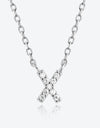 V To Z Zircon 925 Sterling Silver Necklace