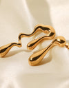 18K Gold Plated Geometric Mismatched Earrings