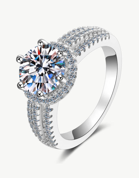 Sterling Silver Moissanite Ring