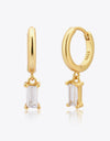 Zircon Huggie Drop Earrings