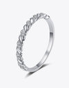 Moissanite Rhodium-Plated Half-Eternity Ring