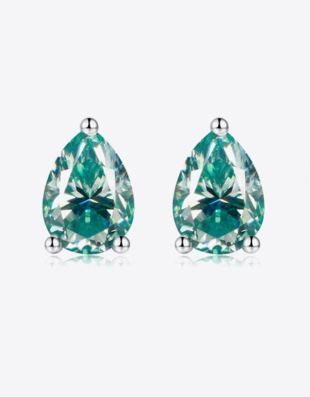 2 Carat Moissanite Teardrop Earrings