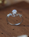 Moonstone Bat 925 Sterling Silver Ring