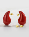 Big Size Water Drop Brass Earrings