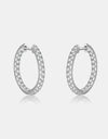 Inlaid Zircon 925 Sterling Silver Huggie Earrings