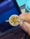 2 Carat Moissanite Round Ring