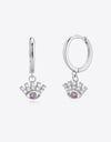 925 Sterling Silver Huggie Drop Earrings