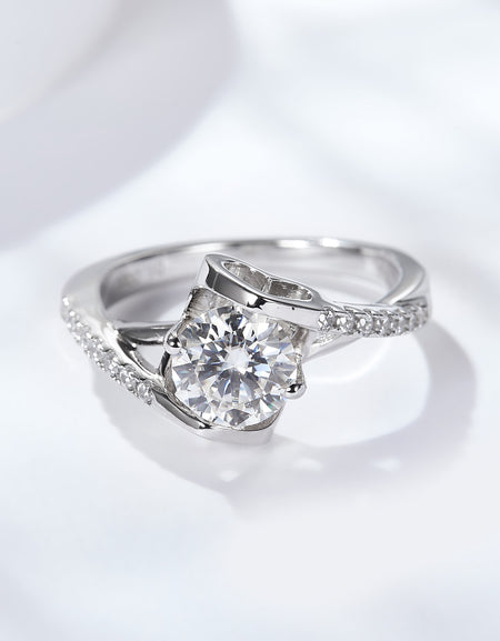 Limitless Love Platinum-Plated Moissanite Ring