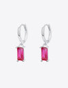 Retro 925 Sterling Silver Cubic Zirconia Drop Earrings