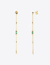 Inlaid Zircon 18K Gold-Plated Earrings