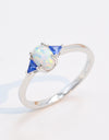 Contrast 925 Sterling Silver Opal Ring