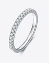 Moissanite Platinum-Plated Half-Eternity Ring