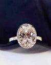 2 Carat Moissanite Platinum-Plated Ring