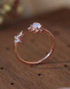 Moonstone 18K Rose Gold-Plated Open Ring