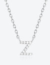 V To Z Zircon 925 Sterling Silver Necklace