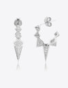 Geometric Zircon Decor 925 Sterling Silver Earrings