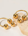 Stainless Steel Ball Earrings