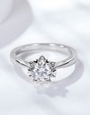 925 Sterling Silver Solitaire Moissanite Ring