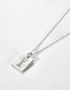 Inlaid Zircon Rectangle Pendant Necklace