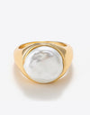 Pearl 18K Gold-Plated Alloy Ring