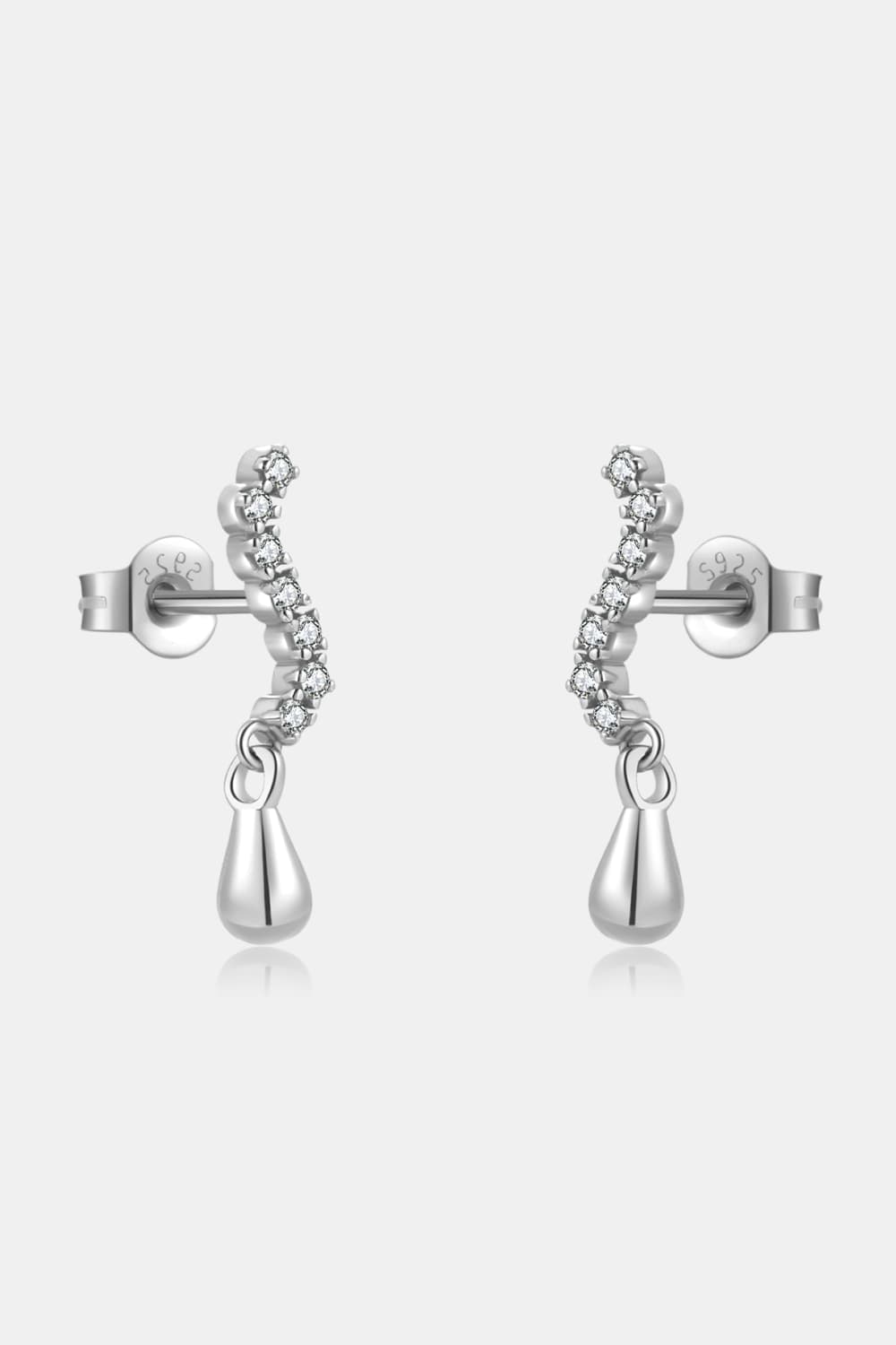 Zircon 925 Sterling Silver Drop Earrings