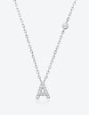 A To F Zircon 925 Sterling Silver Necklace